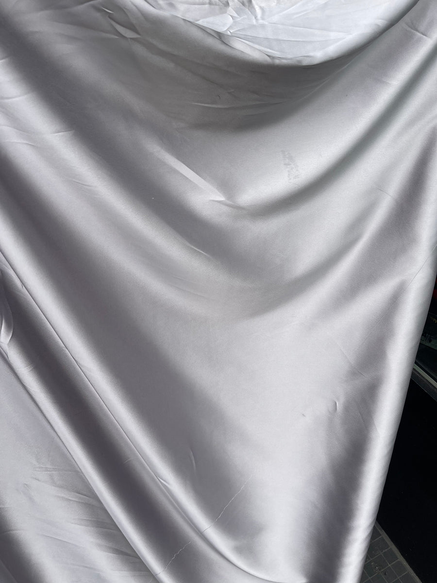 Light Weight Poly Satin Silver- 1/2 meter – Atex Designer Fabrics