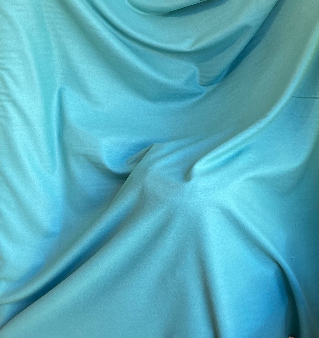 Wool Melton - Aqua - 1/2 metre