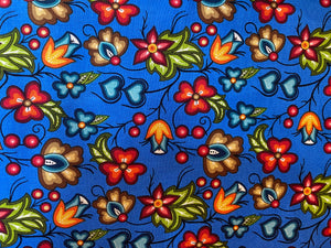 Quilting Cotton -Native Floral Royal (small) - 1/2 metre
