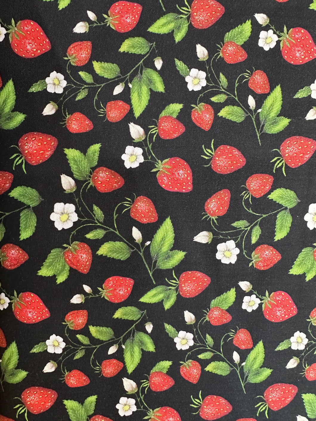 Quilting Cotton  - strawberries - 1/2 meter