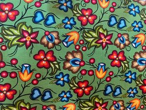 Quilting Cotton -Native Floral Green (small) - 1/2 metre