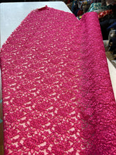 Load image into Gallery viewer, Lace - corded lace Fuschia - 1/2meter
