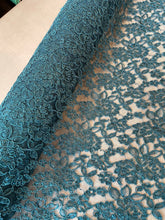 Load image into Gallery viewer, Lace - corded lace Teal - 1/2meter
