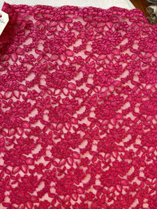 Lace - corded lace Fuschia - 1/2meter