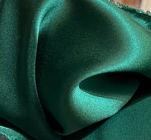 Silk Charmeuse Forest Green - 1/2 meter