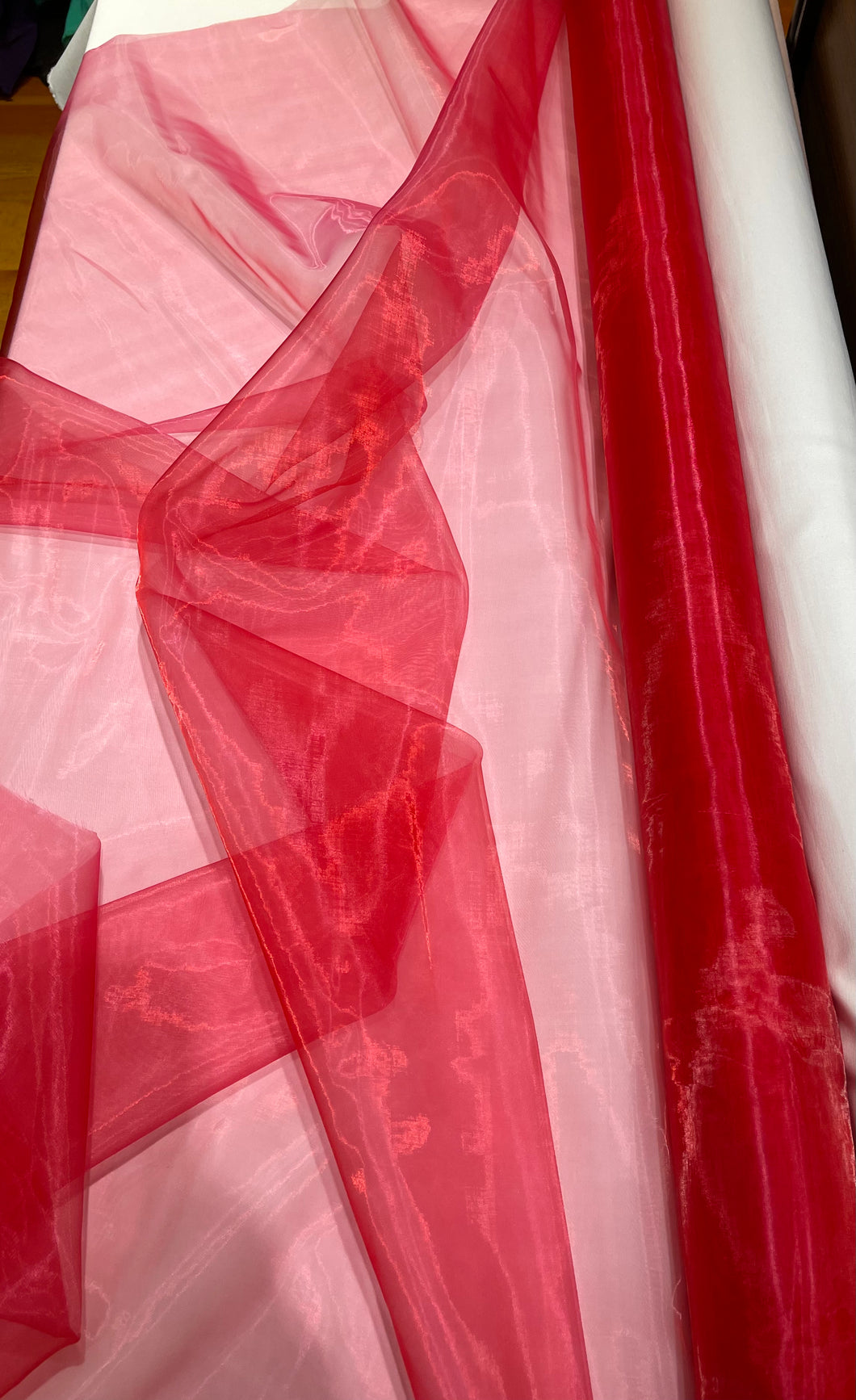 Poly Organza Red - 1/2 meter