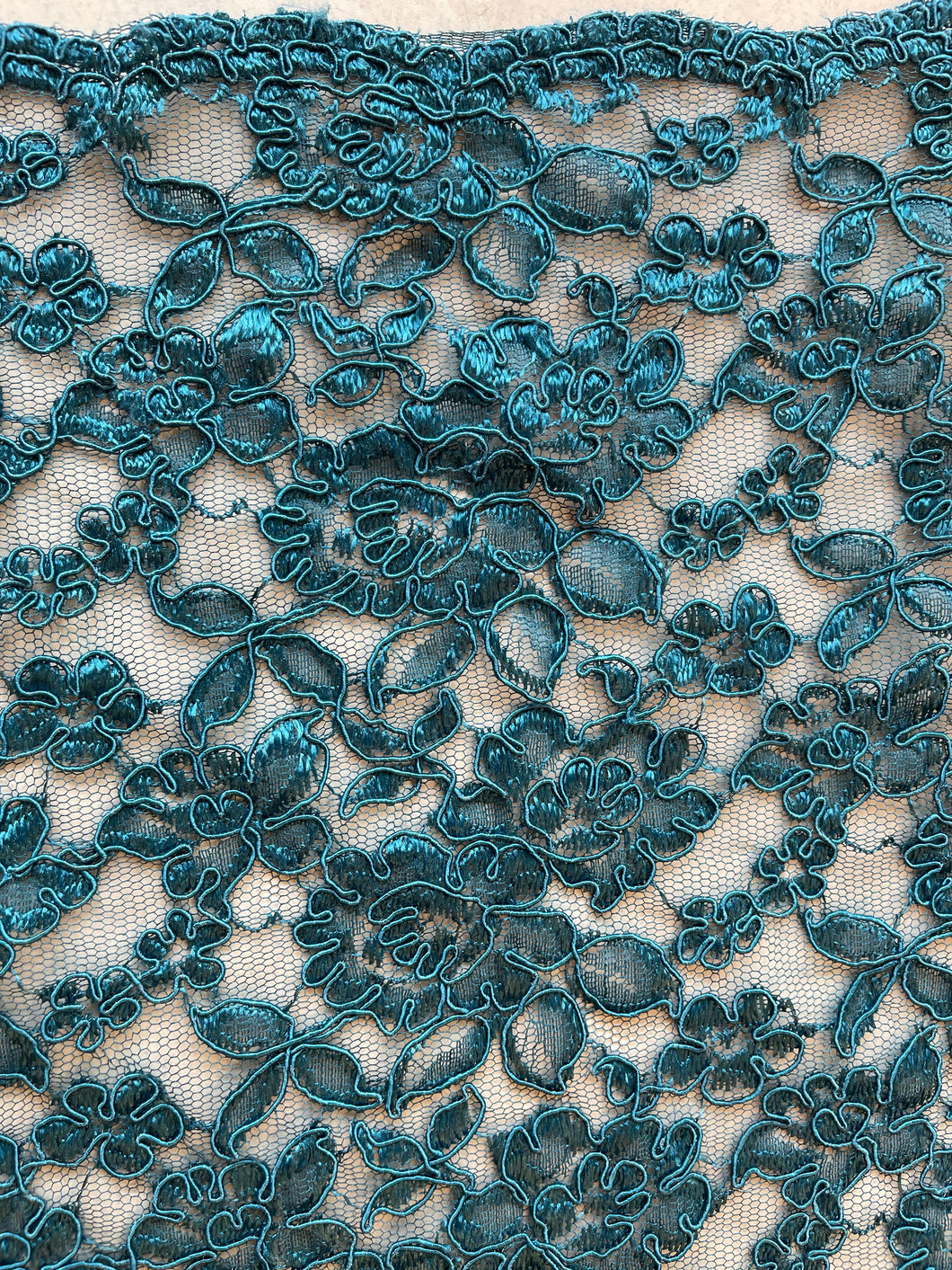 Lace - corded lace Teal - 1/2meter